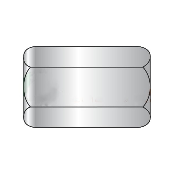 Newport Fasteners Coupling Nut, 1/2"-13, 316 Stainless Steel, Not Graded, 1-1/4 in Lg, 5/8 in Hex Wd, 350 PK NB056050B-350 - main